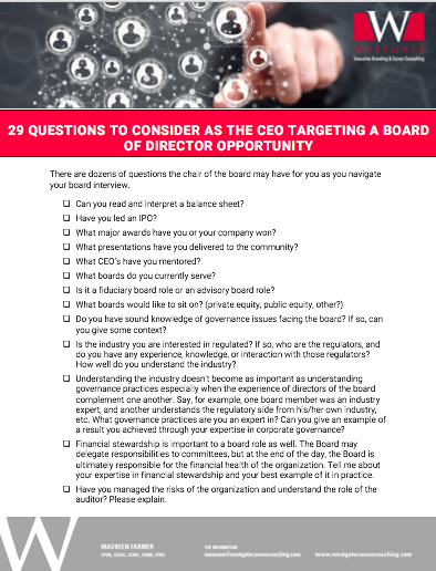 Board of Directors Questions