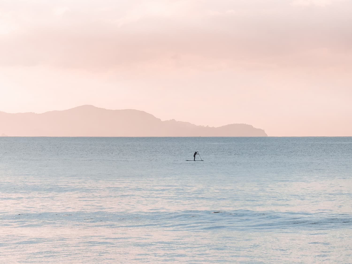 Simple, calm, paddle boarding