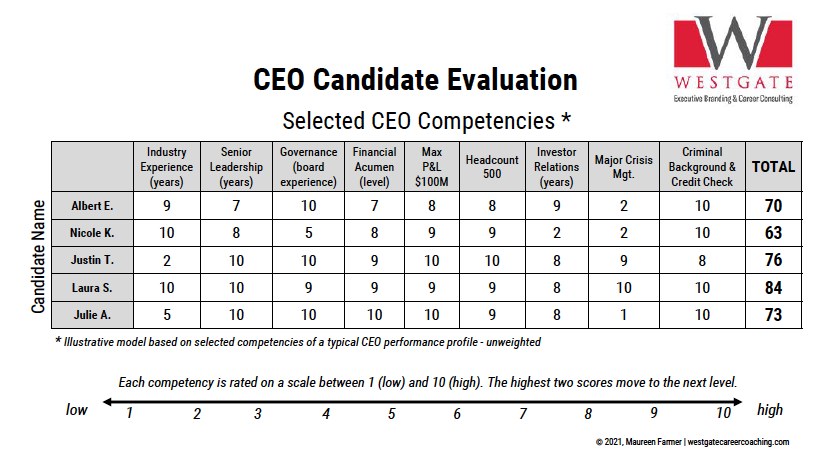 CEO competency matrix