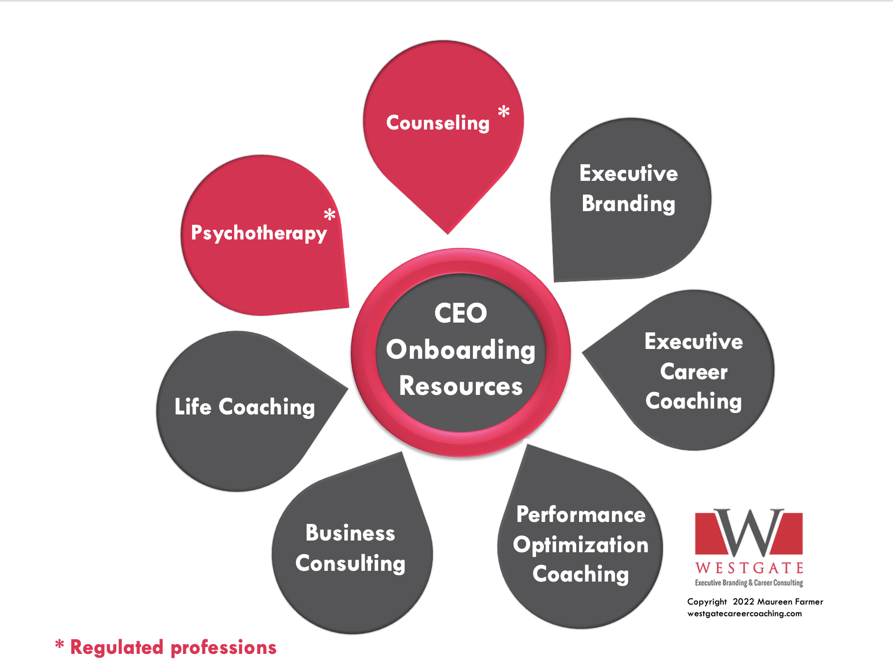 Westgate graphic demonstrating the different CEO onboarding resources