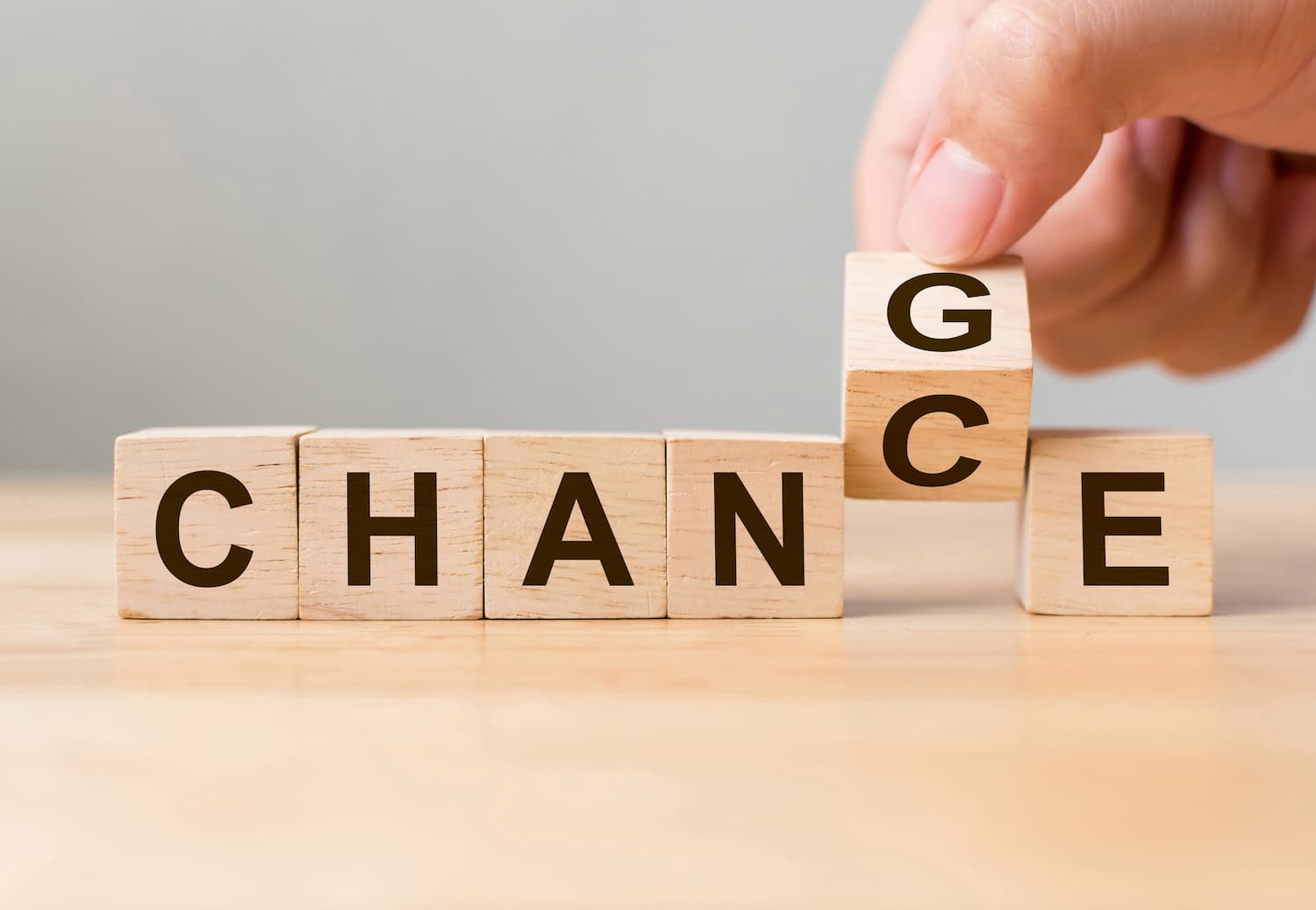 The word change is being changed into chance because one means the other